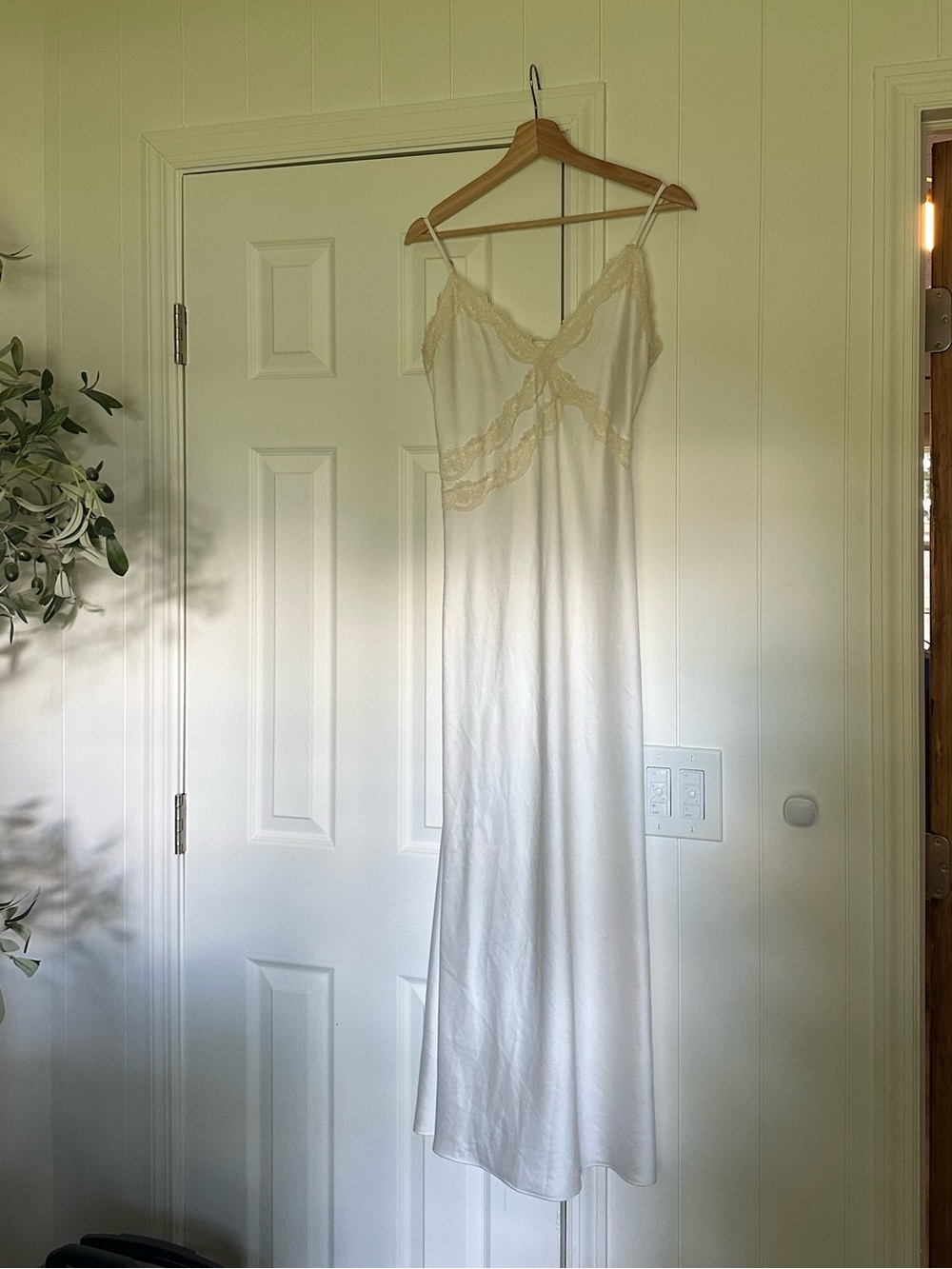 White and Cream Maxi Dress